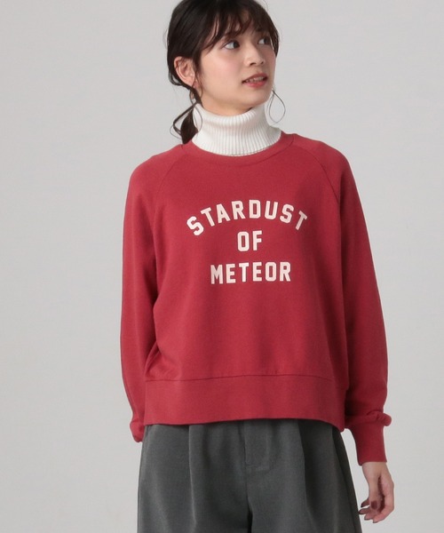 トレーナー スウェット highneck sweat pullover レディース 楽天市場】襟ニットプルオーバー ／ 重ね着風スウェット