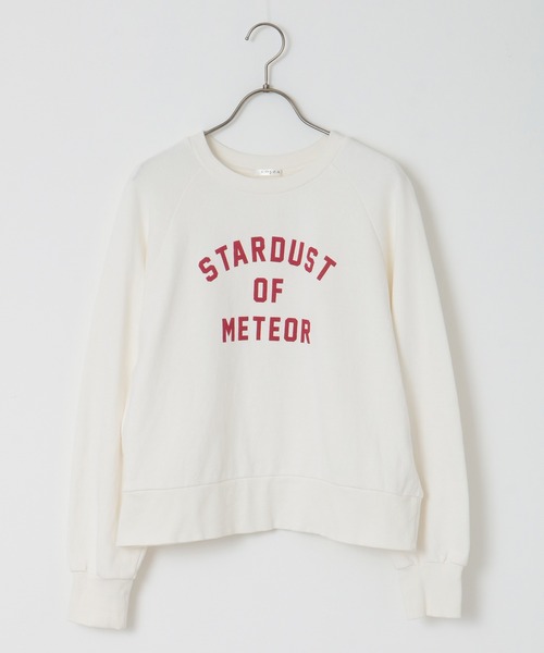 Honeys（ハニーズ）の「ショート丈ゆるトレーナー（スウェット・レディース・レッド/スミクロ/杢グレー/アイボリー・S/M/L）」の12枚目の写真