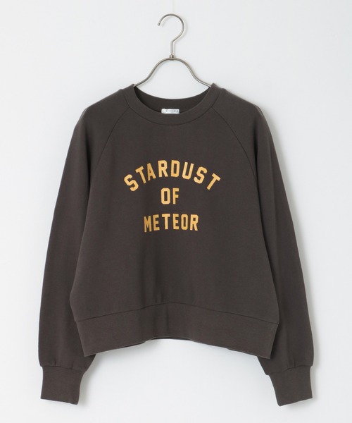 Honeys（ハニーズ）の「ショート丈ゆるトレーナー（スウェット・レディース・レッド/スミクロ/杢グレー/アイボリー・S/M/L）」の17枚目の写真