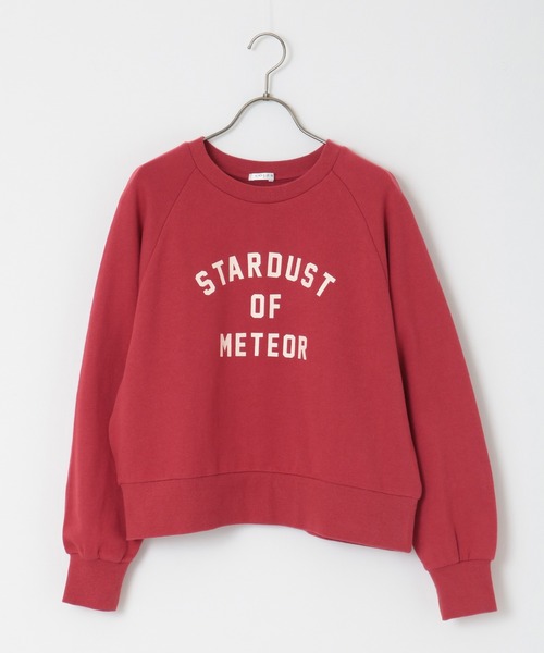 Honeys（ハニーズ）の「ショート丈ゆるトレーナー（スウェット・レディース・レッド/スミクロ/杢グレー/アイボリー・S/M/L）」の22枚目の写真