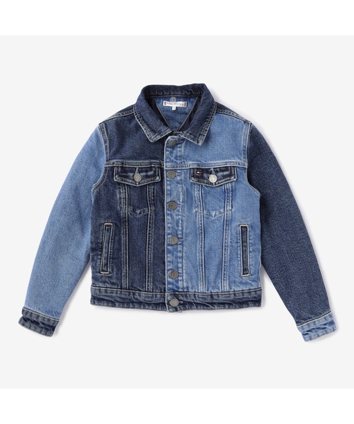 TOMMY HILFIGER(トミーヒルフィガー)の「カラーブロックシェルパトラッカージャケット(デニムジャケット・キッズ・ブルー・90cm/120cm/110cm/100cm)」の2枚目の写真