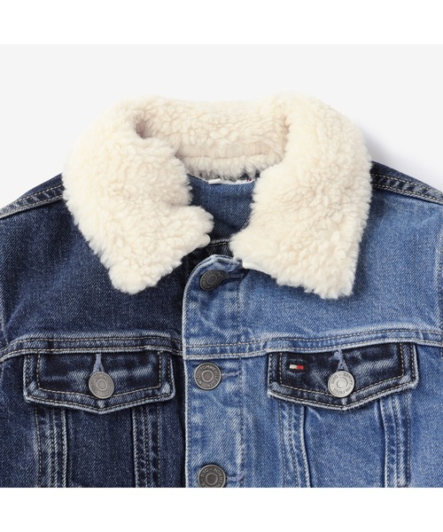 TOMMY HILFIGER(トミーヒルフィガー)の「カラーブロックシェルパトラッカージャケット(デニムジャケット・キッズ・ブルー・90cm/120cm/110cm/100cm)」の4枚目の写真