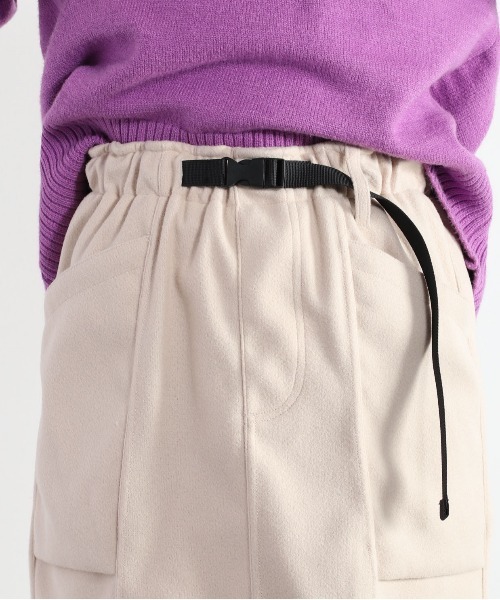 cepo(セポ)の「カットメルトン クライミングスカート(スカート・レディース・オリーブ/オフホワイト・M)」の11枚目の写真