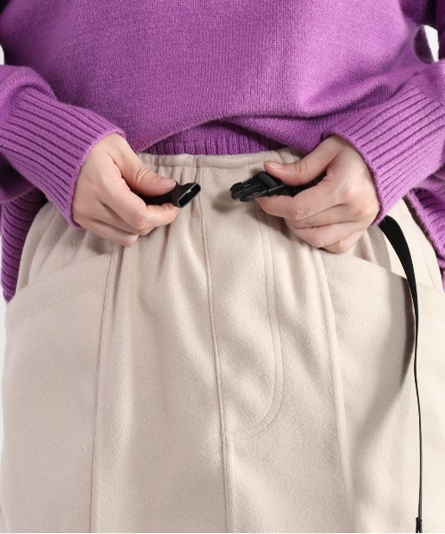 cepo(セポ)の「カットメルトン クライミングスカート(スカート・レディース・オリーブ/オフホワイト・M)」の12枚目の写真