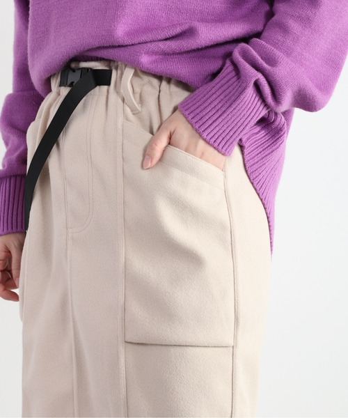 cepo(セポ)の「カットメルトン クライミングスカート(スカート・レディース・オリーブ/オフホワイト・M)」の13枚目の写真