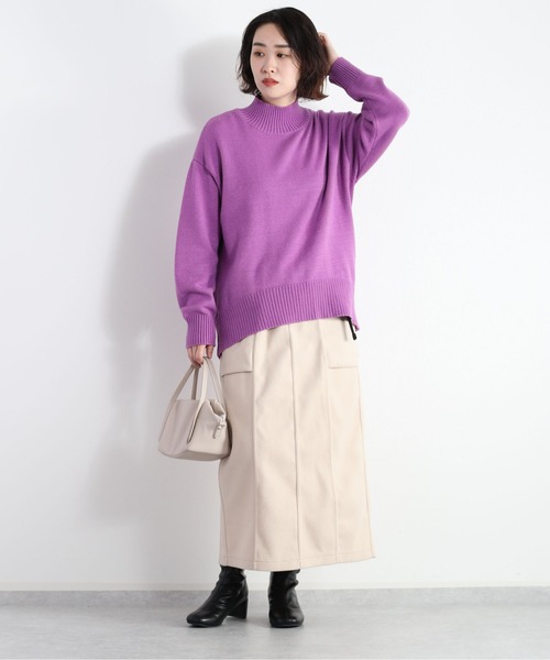 cepo(セポ)の「カットメルトン クライミングスカート(スカート・レディース・オリーブ/オフホワイト・M)」の5枚目の写真