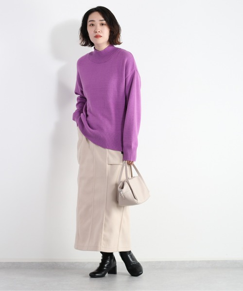 cepo(セポ)の「カットメルトン クライミングスカート(スカート・レディース・オリーブ/オフホワイト・M)」の6枚目の写真