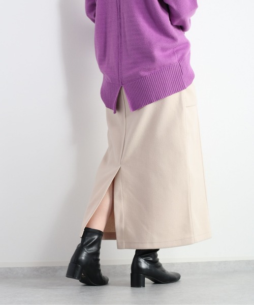 cepo(セポ)の「カットメルトン クライミングスカート(スカート・レディース・オリーブ/オフホワイト・M)」の10枚目の写真