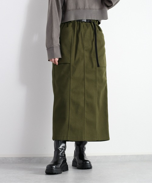 cepo(セポ)の「カットメルトン クライミングスカート(スカート・レディース・オリーブ/オフホワイト・M)」の17枚目の写真
