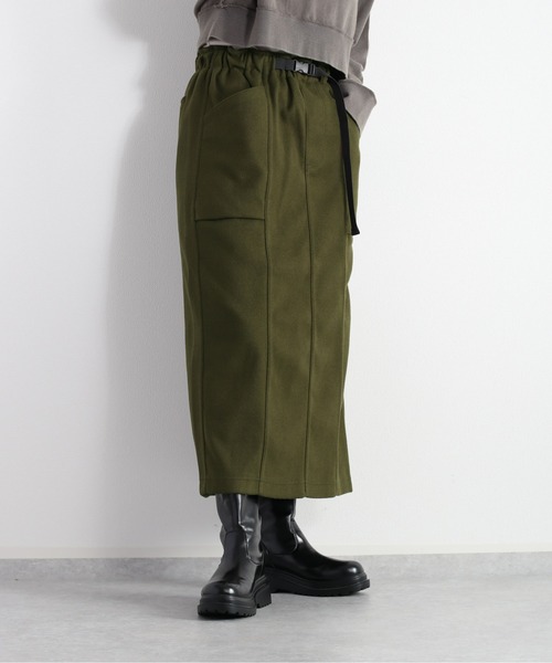 cepo(セポ)の「カットメルトン クライミングスカート(スカート・レディース・オリーブ/オフホワイト・M)」の16枚目の写真