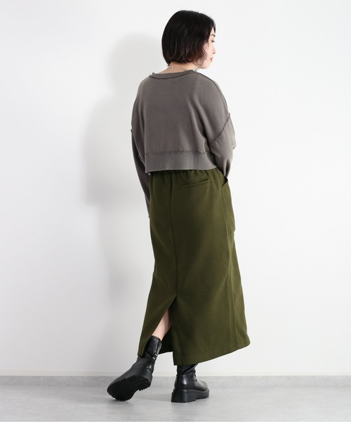cepo(セポ)の「カットメルトン クライミングスカート(スカート・レディース・オリーブ/オフホワイト・M)」の22枚目の写真
