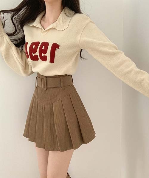BEIDELLI（ベイデリー）の「[BELLIDE MADE] ビンテージVネックレタリングニット（ニット/セーター・レディース・アイボリー/グレー/ネイビー・FREE）」の10枚目の写真