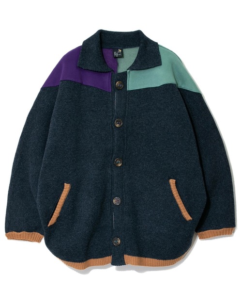 スウェットxニット切替 ドルマンJKT