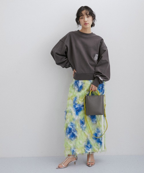 ADAM ET ROPE'（アダムエロペ）の「ダブルポケット2WAYバッグ（ショルダーバッグ・レディース・ブラック/グレー/オフホワイト/サックスブルー・FREE）」の7枚目の写真