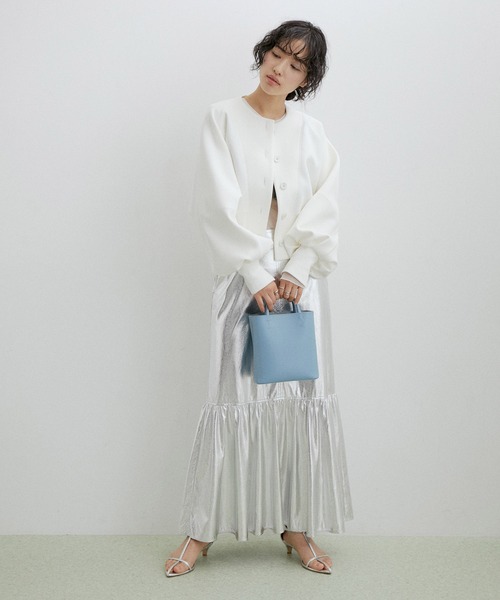 ADAM ET ROPE'（アダムエロペ）の「ダブルポケット2WAYバッグ（ショルダーバッグ・レディース・ブラック/グレー/オフホワイト/サックスブルー・FREE）」の9枚目の写真