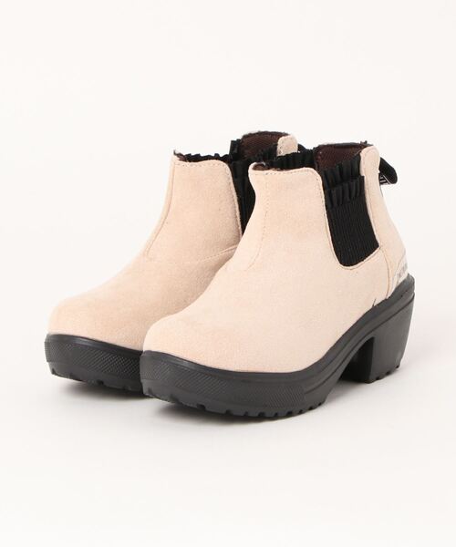 SOMETHING(サムシング)の「《SOMETHING》SOM-3204(ブーツ・キッズ・ベージュ/ブラック・22.0cm/20.0cm/21.0cm/23.0cm)」の1枚目の写真