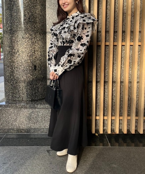 one after another NICE CLAUP（ワンアフターアナザーナイスクラップ）の「【ケープ襟取り外し可能】2wayフリルブラウス（シャツ/ブラウス・レディース・アイボリー/グレー/ブラック系その他/ホワイト系その他・FREE）」の20枚目の写真