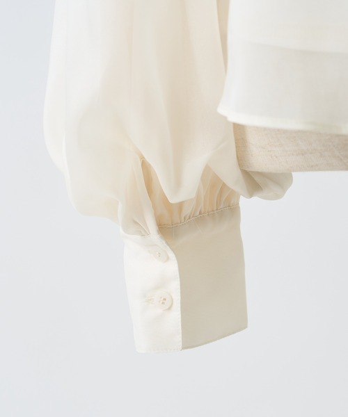 one after another NICE CLAUP（ワンアフターアナザーナイスクラップ）の「【ケープ襟取り外し可能】2wayフリルブラウス（シャツ/ブラウス・レディース・アイボリー/グレー/ブラック系その他/ホワイト系その他・FREE）」の22枚目の写真