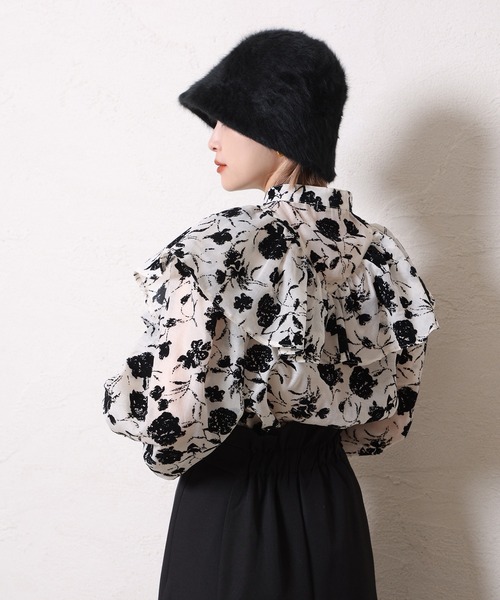 one after another NICE CLAUP（ワンアフターアナザーナイスクラップ）の「【ケープ襟取り外し可能】2wayフリルブラウス（シャツ/ブラウス・レディース・アイボリー/グレー/ブラック系その他/ホワイト系その他・FREE）」の13枚目の写真