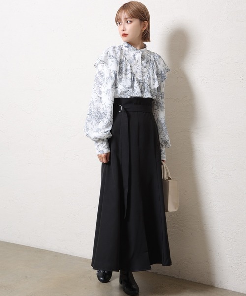 one after another NICE CLAUP（ワンアフターアナザーナイスクラップ）の「【ケープ襟取り外し可能】2wayフリルブラウス（シャツ/ブラウス・レディース・アイボリー/グレー/ブラック系その他/ホワイト系その他・FREE）」の16枚目の写真