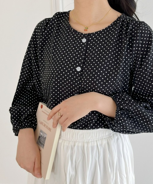 soor ploom ドット　ブラウス　6y 新品 soor ploom ドット ブラウス