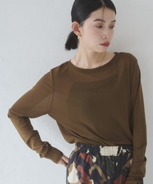 hunch（ハンチ）の「クルーネック シアートップス（Tシャツ/カットソー）」