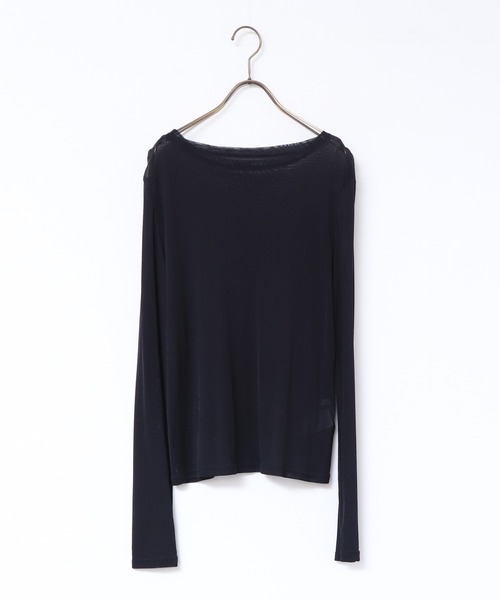 hunch(ハンチ)の「クルーネック シアートップス(Tシャツ/カットソー・レディース・ホワイト/ブラック/コーラル/ブルー/ライトグレー/ライム/ラベンダー/グレイッシュベージュ/ボルドー/グレイッシュブルー/アイボリー/チャコール/ネイビー/ライトブラウン/ピンク/ピンクベージュ/カーキ/ダークブラウン・FREE)」の20枚目の写真