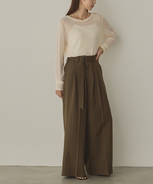 クルーネック シアートップス（Tシャツ/カットソー）｜hunch（ハンチ