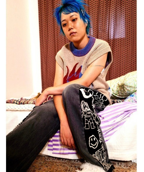 youthbath,【YOUTHBATH/ユースバス】Knit trimming washing denim 
