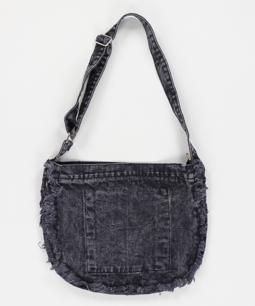 SPINNS（スピンズ）の「【A4サイズ収納可】デニムショルダーバッグ スター（ショルダーバッグ・レディース・ブラック/カーキ/ブラック系その他・ONESIZE）」の10枚目の写真