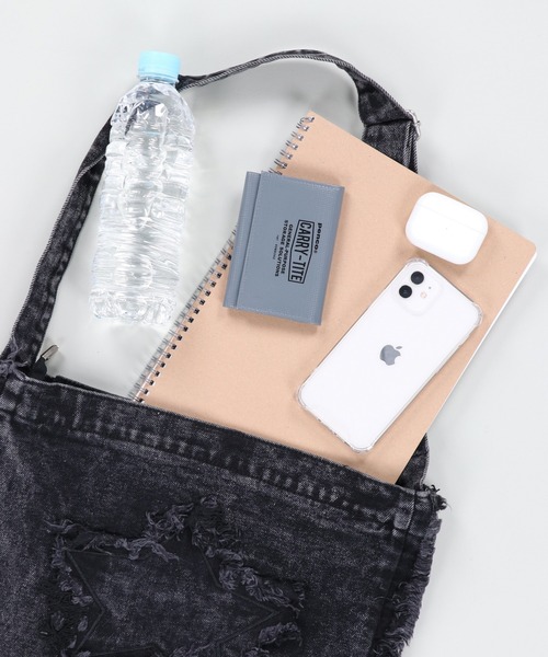 SPINNS（スピンズ）の「【A4サイズ収納可】デニムショルダーバッグ スター（ショルダーバッグ・レディース・ブラック/カーキ/ブラック系その他・ONESIZE）」の11枚目の写真