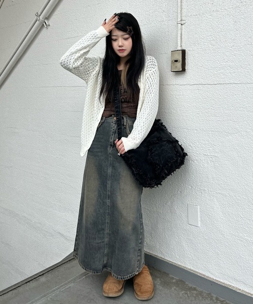 SPINNS（スピンズ）の「【A4サイズ収納可】デニムショルダーバッグ スター（ショルダーバッグ・レディース・ブラック/カーキ/ブラック系その他・ONESIZE）」の21枚目の写真