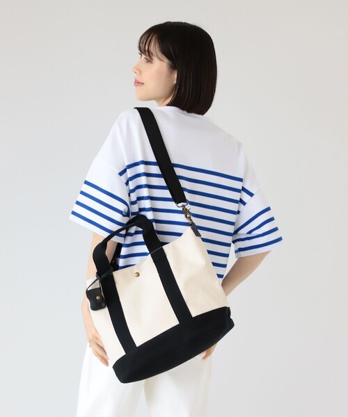 Ray BEAMS（レイビームス）の「toleur × Ray BEAMS / キャンバス メッシュ トートバッグ（トートバッグ・レディース・ブラック/オリーブ・ONE SIZE）」の3枚目の写真