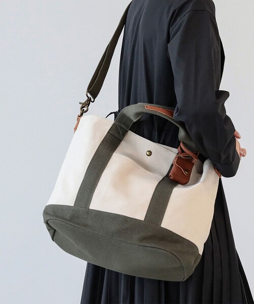 Ray BEAMS（レイビームス）の「toleur × Ray BEAMS / キャンバス メッシュ トートバッグ（トートバッグ・レディース・ブラック/オリーブ・ONE SIZE）」の16枚目の写真