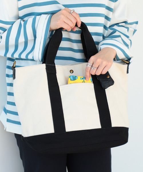 Ray BEAMS（レイビームス）の「toleur × Ray BEAMS / キャンバス メッシュ トートバッグ（トートバッグ・レディース・ブラック/オリーブ・ONE SIZE）」の19枚目の写真