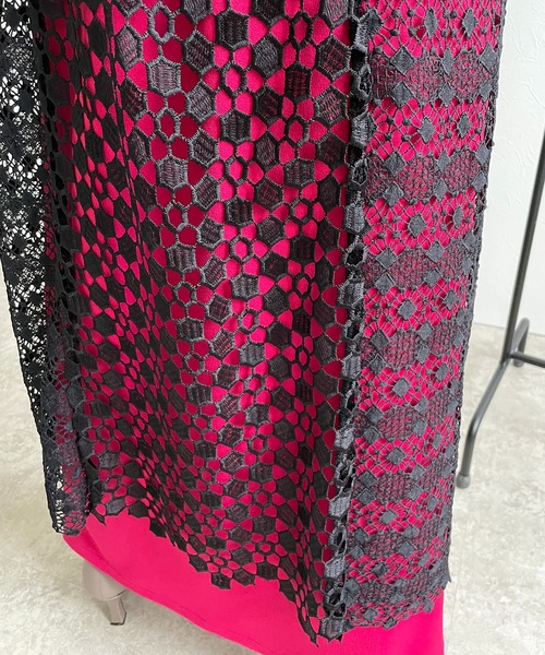 LHELBIE（レルビエ）の「レースレイヤード2WAYスカート（スカート・レディース・ブラック/オフホワイト・M）」の15枚目の写真