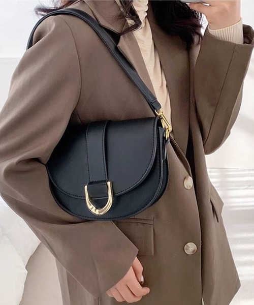pumpkin port(パンプキンポート)の「2WAY ゴールドD管 ショルダーBAG(ショルダーバッグ・レディース・キャメル/ホワイト/ブラック・FREE)」の21枚目の写真