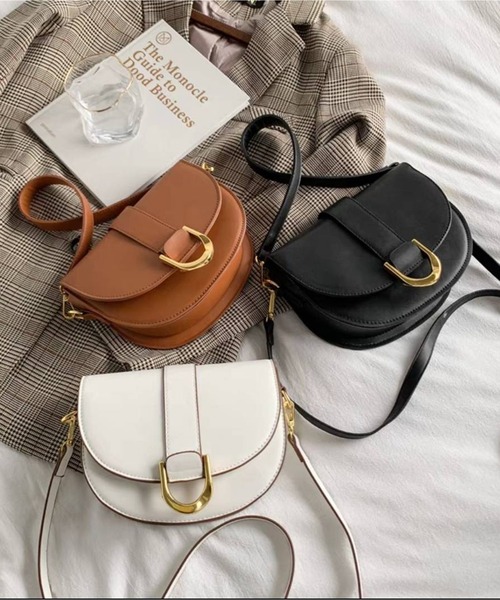 pumpkin port(パンプキンポート)の「2WAY ゴールドD管 ショルダーBAG(ショルダーバッグ・レディース・キャメル/ホワイト/ブラック・FREE)」の20枚目の写真