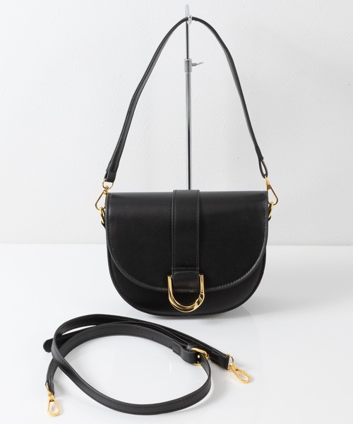 pumpkin port(パンプキンポート)の「2WAY ゴールドD管 ショルダーBAG(ショルダーバッグ・レディース・キャメル/ホワイト/ブラック・FREE)」の9枚目の写真