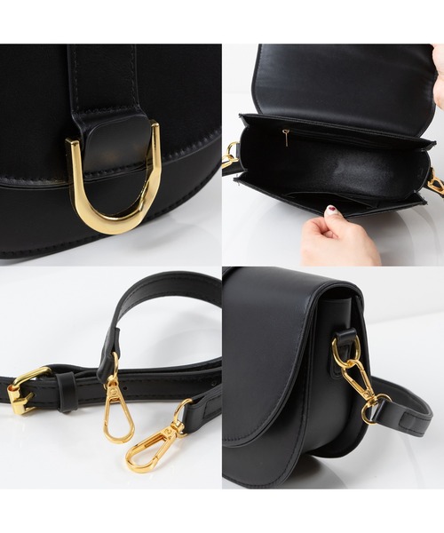 pumpkin port(パンプキンポート)の「2WAY ゴールドD管 ショルダーBAG(ショルダーバッグ・レディース・キャメル/ホワイト/ブラック・FREE)」の18枚目の写真