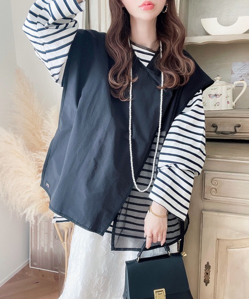 Java(ジャバ)の「《JaVa ジャバコラボ》1枚で七変化!マルチウェイ異素材ドッキングベスト(ベスト・レディース・ネイビー/カーキ/ブラック・X-LARGE/MEDIUM/LARGE)」の6枚目の写真