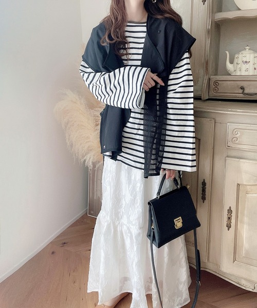 Java(ジャバ)の「《JaVa ジャバコラボ》1枚で七変化!マルチウェイ異素材ドッキングベスト(ベスト・レディース・ネイビー/カーキ/ブラック・X-LARGE/MEDIUM/LARGE)」の7枚目の写真