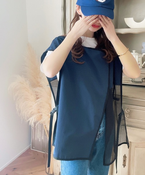 Java(ジャバ)の「《JaVa ジャバコラボ》1枚で七変化!マルチウェイ異素材ドッキングベスト(ベスト・レディース・ネイビー/カーキ/ブラック・X-LARGE/MEDIUM/LARGE)」の13枚目の写真