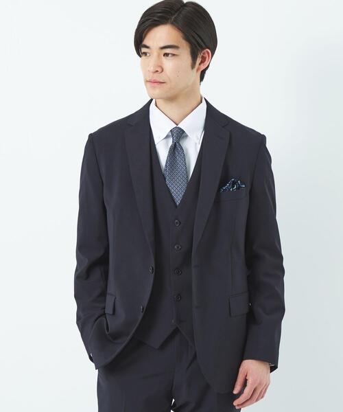 green label relaxing（グリーンレーベルリラクシング）の「A+ TWPUトロ スリム 2B スーツジャケット -ウォッシャブル・ストレッチ・防シワ-（スーツジャケット・メンズ・ブラック/ロイヤルブルー/ダークグレー/ネイビー・S/M/L/XL/XS/XXL）」の3枚目の写真
