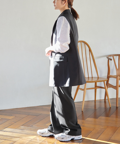 SLOBE IENA リネン混ストレートパンツ　38 セール】リネン混ストレートパンツ（スラックス）｜SLOBE IENA