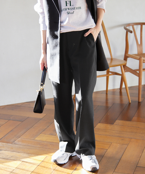 SLOBE IENA リネン混ストレートパンツ　38 セール】リネン混ストレートパンツ（スラックス）｜SLOBE IENA