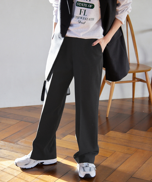 SLOBE IENA リネン混ストレートパンツ　38 リネンストレートパンツ | スローブ イエナ(SLOBE IENA