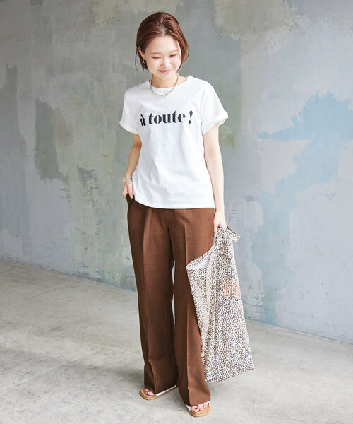 セール】リネン混ストレートパンツ（スラックス）｜SLOBE IENA