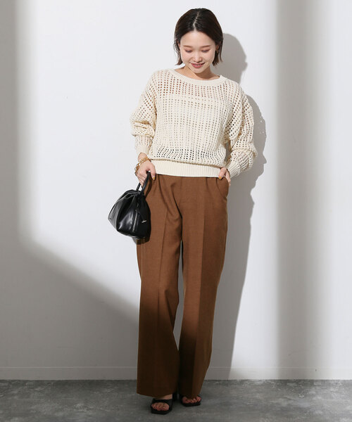 SLOBE IENA リネン混ストレートパンツ　38 SLOBE IENA（スローブイエナ）の「リネン混ストレートパンツ