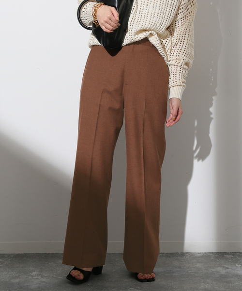 SLOBE IENA リネン混ストレートパンツ　38 リネン混センタープレスストレートパンツ（その他パンツ）｜SLOBE IENA